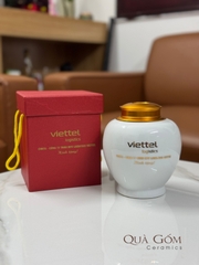 Bình đựng trà sứ Viettel Logistic