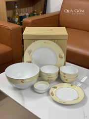 Bộ đồ ăn sứ Minh Long Hương biển kem - Vietcombank