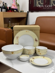 Bộ đồ ăn sứ Minh Long Hương biển kem - Vietcombank