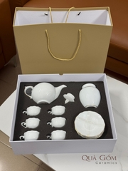 Set quà tặng ấm chén và bình trà sứ