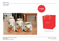 Set 3 Lọ Hoa Sứ Trang Trí Nội Thất