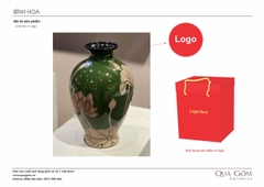 Bình sứ men màu vàng kim