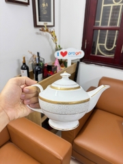 Bộ ấm chén nhập khẩu phong cách châu âu viền vàng