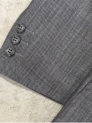 Blazer No Brand | Polyester tối 2 cúc lót nửa | độ mới 95%