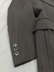 Blazer Pierre Cardin - Độ mới 95% wool sọc chì, form chuẩn công sở