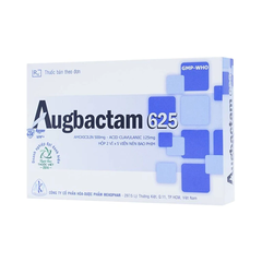 Thuốc Augbactam 625 điều trị nhiễm khuẩn (hộp 2 vỉ x 5 viên)