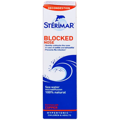 Dung dịch xịt Sterimar Blocked Nose hỗ trợ giảm viêm mũi, nghẹt mũi (hộp 1 chai x 50ml)