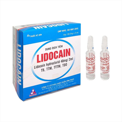 Dung dịch tiêm Lidocain 40mg/2ml Vinphaco gây tê tại chỗ (hộp 100 ống x 2ml)