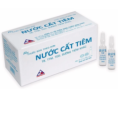 Nước cất tiêm Vinphaco dùng hòa tan, pha loãng chế phẩm thuốc tiêm (hộp 10 vỉ x 5 ống x 5ml)