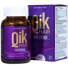 Viên uống Qik Hair For Women giảm rụng tóc ở nữ giới, hỗ trợ tóc mọc nhanh (hộp 1 chai x 30 viên)
