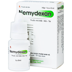 Thuốc nhỏ mắt mũi tai Nemydexan điều trị viêm kết mạc, viêm mũi, viêm tai ngoài (hộp 1 chai x 8ml)