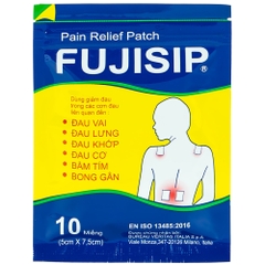 Cao dán giảm đau Fujisip giảm đau vai, đau lưng, đau khớp 5cm x 7,5cm (gói x 10 miếng )