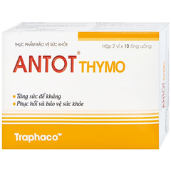 Dung dịch Antot Thymo Traphaco tăng sức đề kháng, phục hồi và bảo vệ sức khỏe (hộp 2 vỉ x 10 ống)