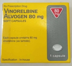 Viên nang mềm Vinorelbine Alvogen 80mg điều trị ung thư vú (hộp 1 vỉ x 1 viên)