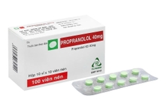 Viên nén Propranolol 40mg TV.Pharm điều trị tăng huyết áp, đau thắt ngực (hộp 10 vỉ x 10 viên)