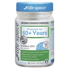 Viên uống Life-space Probiotic for 60+ Years tăng cường miễn dịch cho người cao tuổi (chai x 60 viên)