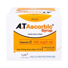 Dung dịch uống A.TAscorbic Syrup 100mg/5ml bổ sung vitamin C (hộp 30 ống x 10ml)
