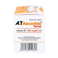 Dung dịch uống A.TAscorbic Syrup 100mg/5ml bổ sung vitamin C (hộp 30 ống x 10ml)