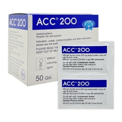 Bột pha dung dịch uống ACC 200 tan đàm trong bệnh lý hô hấp (hộp 50 gói x 3g)