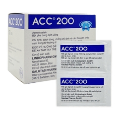 Bột pha dung dịch uống ACC 200 tan đàm trong bệnh lý hô hấp (hộp 50 gói x 3g)