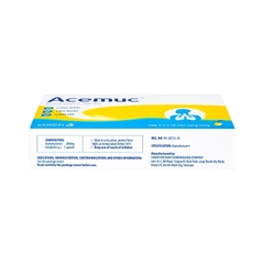 Thuốc Acemuc 200mg Sanofi long đàm, tiêu nhầy, giảm ho (hộp 3 vỉ x 10 viên)