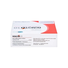 Thuốc Acnotin 10mg  điều trị mụn trứng cá nặng (hộp 3 vỉ x 10 viên)