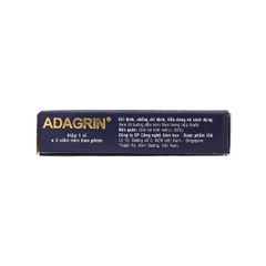 Thuốc Adagrin 100mg điều trị rối loạn cương dương (hộp 1 vỉ x 3 viên)