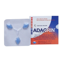 Thuốc Adagrin 50mg điều trị rối loạn cương dương (hộp1 vỉ x 3 viên)