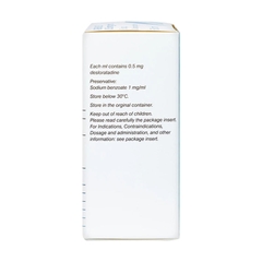 Siro Aerius 0.5mg/ml điều trị các triệu chứng viêm mũi dị ứng, mề đay (chai 60ml)