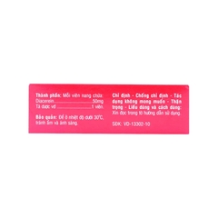 Thuốc Agdicerin 50mg điều trị triệu chứng các bệnh thoái hóa khớp hông, gối (hộp 3 vỉ x 10 viên)