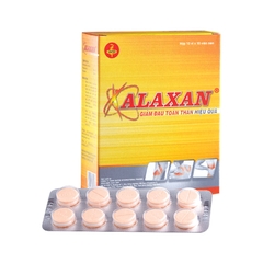 Thuốc Alaxan  giảm các cơn đau cơ xương, nhức đầu, đau bụng kinh, nhức răng (hộp 10 vỉ x 10 viên)