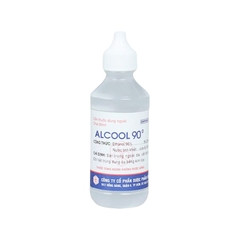 Cồn Alcool 90 độ màu trắng OPC sát trùng vết thương ngoài da, vật dụng (chai 60ml)