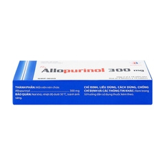 Thuốc Allopurinol 300mg Domesco điều trị tăng acid uric máu, sỏi thận (hộp 2 vỉ x 10 viên)