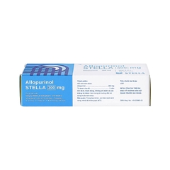 Thuốc Allopurinol Stella 300mg điều trị tăng acid uric máu, sỏi thận (hộp 10 vỉ x 10 viên)