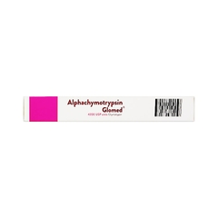 Thuốc Alphachymotrypsin Glomed điều trị phù nề sau chấn thương, phẫu thuật, bỏng (hộp 2 vỉ x 10 viên)