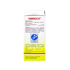 Siro Ambroco hỗ trợ tan đàm trong bệnh lý hô hấp (hộp 1 chai x 60ml)