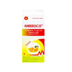 Siro Ambroco hỗ trợ tan đàm trong bệnh lý hô hấp (hộp 1 chai x 60ml)