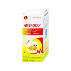 Siro Ambroco hỗ trợ tan đàm trong bệnh lý hô hấp (hộp 1 chai x 60ml)