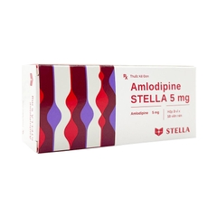 Thuốc Amlodipine Stella 10mg điều trị tăng huyết áp, đau thắt ngực ổn định mạn tính (hộp 10 vỉ x 10 viên)