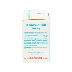 Thuốc Amoxicillin 500mg Domesco điều trị nhiễm khuẩn (hộp 10 vỉ x 10 viên)