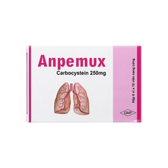 Thuốc Anpemux 250mg trị rối loạn tiết dịch hô hấp (hộp 6 vỉ x 10 viên)