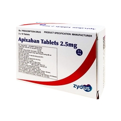 Thuốc Apixaban Tablets 2.5 mg dự phòng nguy cơ đột quỵ và tắc mạch hệ thống (hộp 3 vỉ x 10 viên)