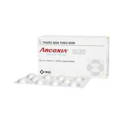 Thuốc Arcoxia 120mg điều trị cấp tính và mãn tính thoái hoá khớp và viêm khớp dạng thấp (hộp 3 vỉ x 10 viên)