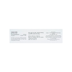 Thuốc Aspilets EC 80mg phòng ngừa nhồi máu cơ tim, đột quỵ (hộp 10 vỉ x 10 viên)