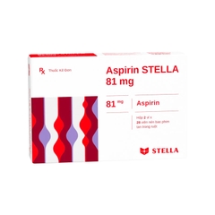 Thuốc Aspirin Stella 81mg phòng ngừa nhồi máu cơ tim, đột quỵ (hộp 2 vỉ x 28 viên)
