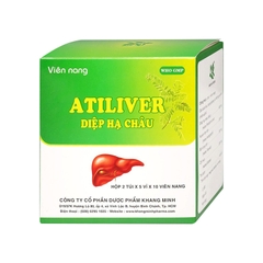 Thuốc Atiliver Diệp Hạ Châu Khang Minh hỗ trợ điều trị viêm gan, tăng men gan (hộp 10 vỉ x 10 viên)