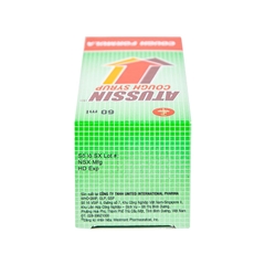 Siro ho Atussin  hỗ trợ giảm các triệu chứng cảm ho (chai 60ml)