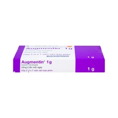 Thuốc Augmentin 1g điều trị nhiễm khuẩn (hộp 2 vỉ x 7 viên)