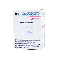 Thuốc pha hỗn dịch uống Augmentin 250mg/31.25mg điều trị nhiễm khuẩn (hộp 12 gói)