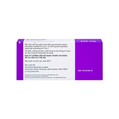 Thuốc Augmentin 625mg điều trị nhiễm khuẩn (hộp 2 vỉ x 7 viên)